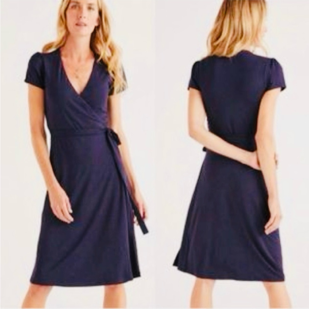 Boden Black summer wrap dress 
Size 10P